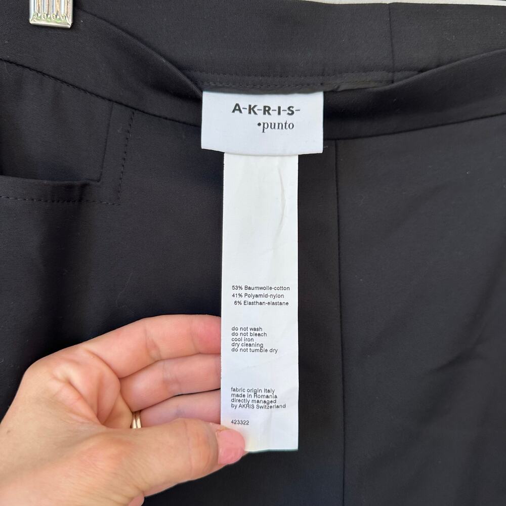 AKRIS Punto Franca Mid-Rise Cropped Pants Black 8 - Picture 7 of 10